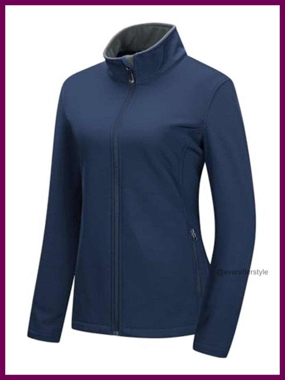 Women's Waterproof Softshell Jacket Lightweight Fleece Lined Windproof Coat